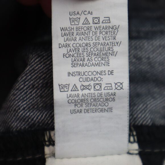 Calvin Klein Pants Womens 28 Black Skinny Mid Rise Button Dark Wash Denim Jeans - Picture 5 of 16